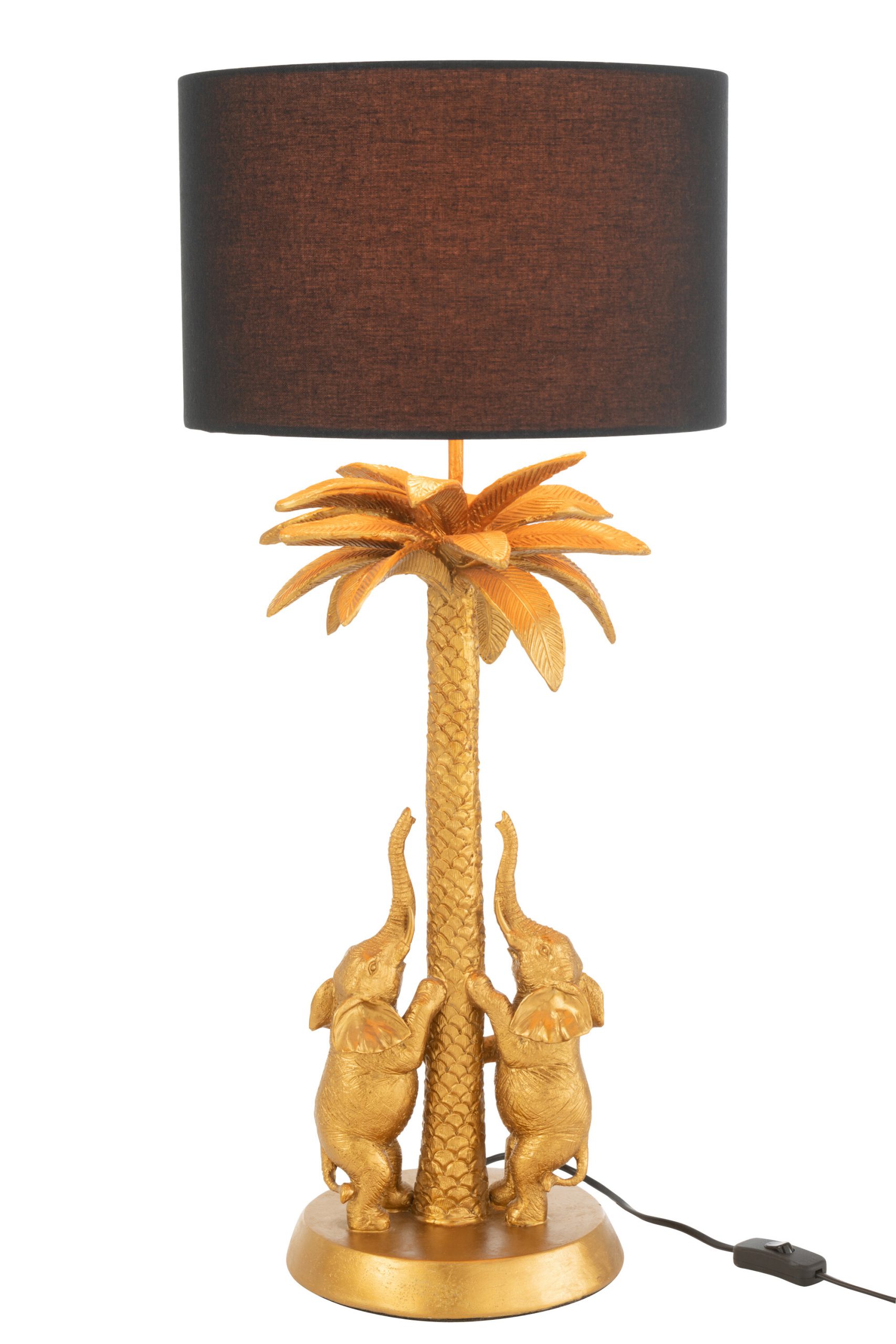 Klassische Gold Mit Schwarzer Tischlampe Elefanten Jolipa Palmtree