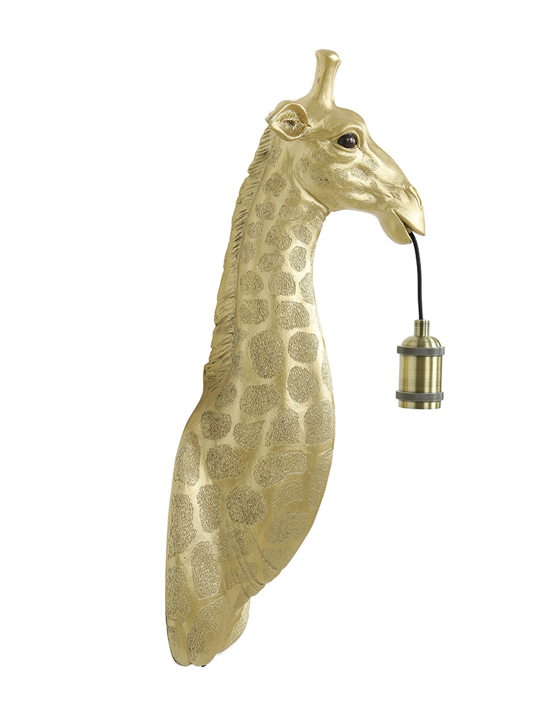 Goldene Wandleuchte Giraffe Light Living Giraffe 