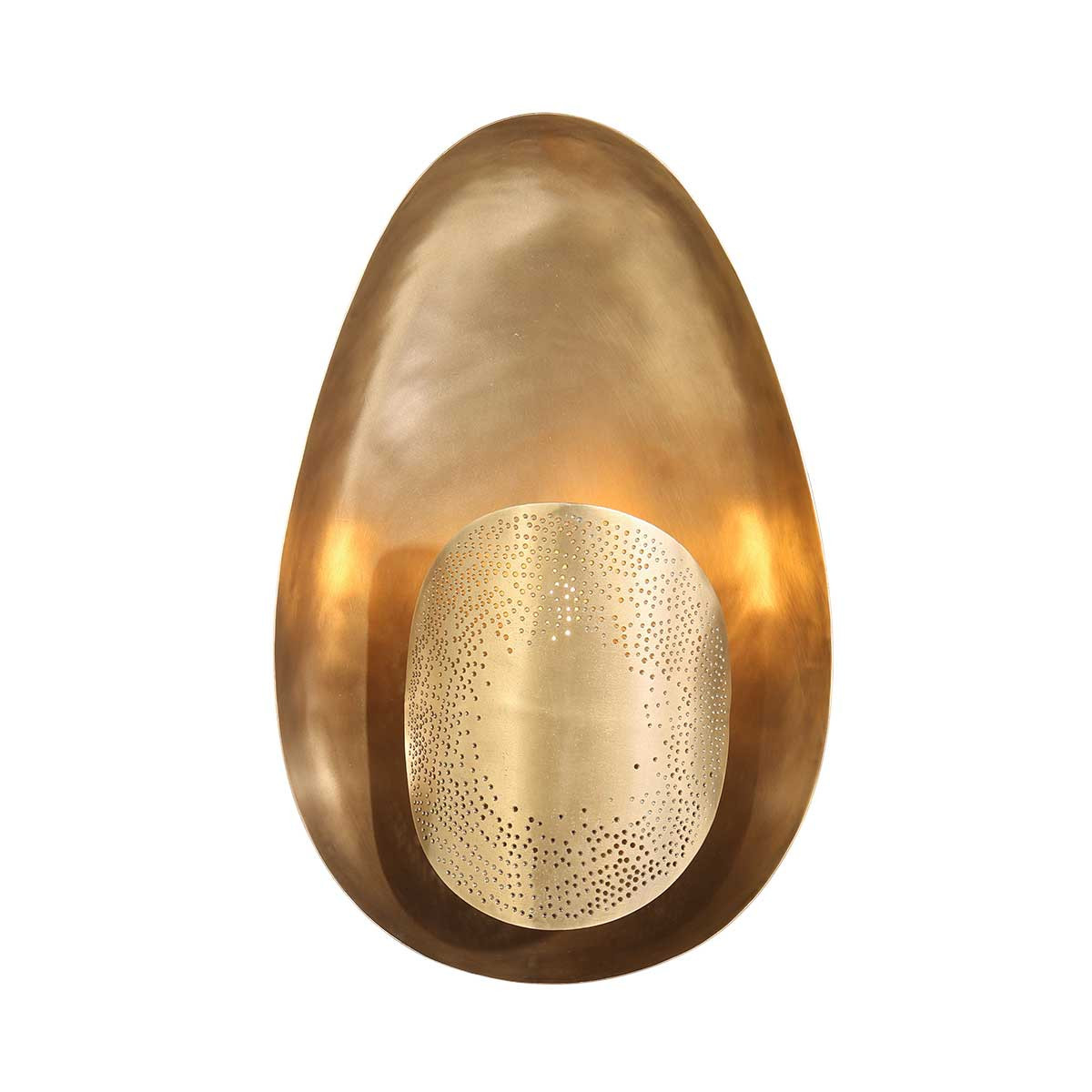 Gold eiförmigem Retro & Light Anne in Wandlampe Brass bronze Home