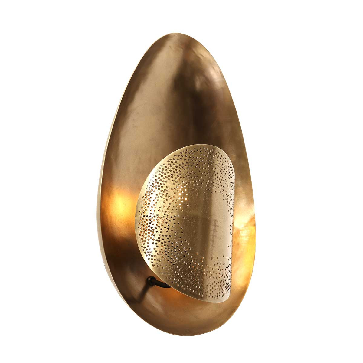 Wandlampe in & bronze Home Light Retro Gold eiförmigem Anne Brass