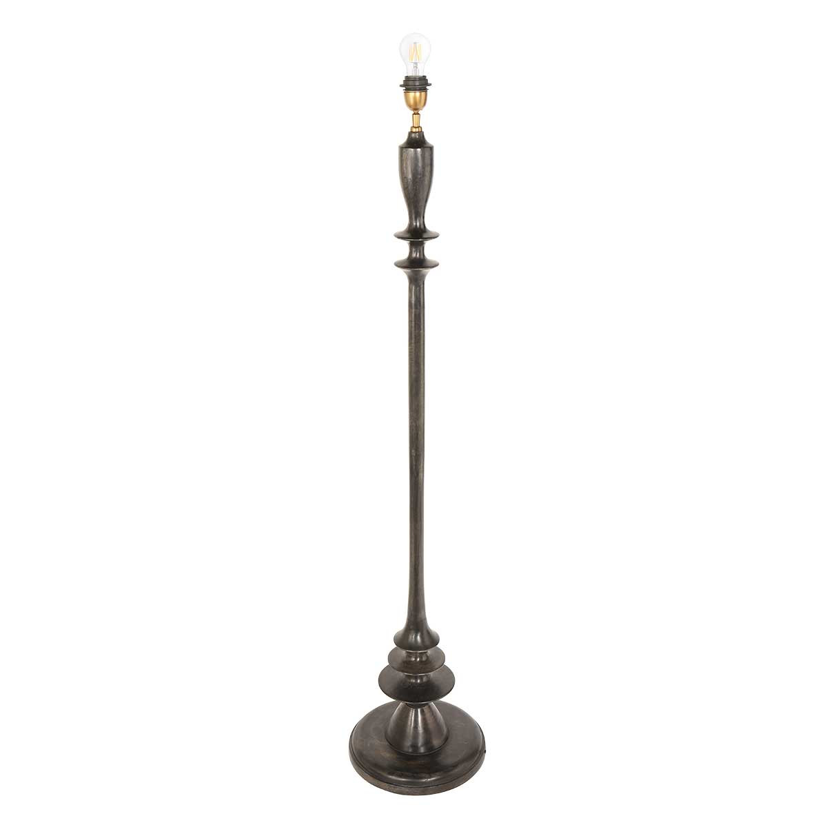 Klassischer Lampensockel aus Bronze Steinhauer Brass schwarz 