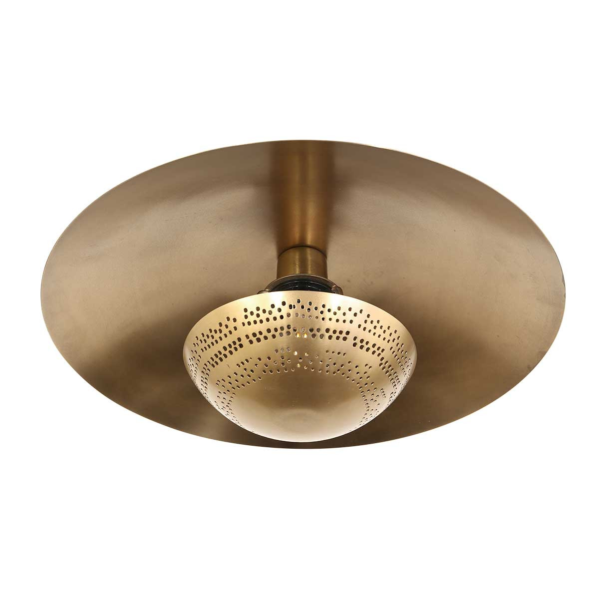 Vintage Deckenlampe rund in Gold bronze Light Brass Home Anne 