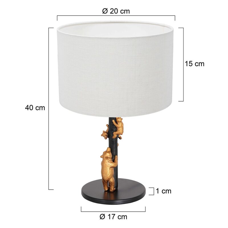 Trendige schwarze Metall-Tischlampe Anne Light & Home Animaux – Bild 6