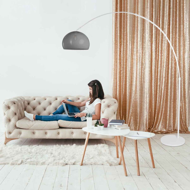 Bogenlampe mit Rauchglasschirm Steinhauer Sparkled Light – Bild 3