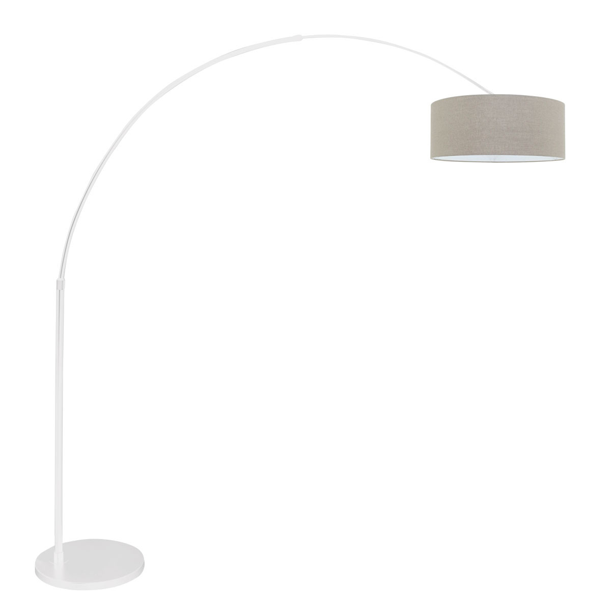 Enge Bogenlampe mit braunem Schirm Steinhauer Sparkled Light