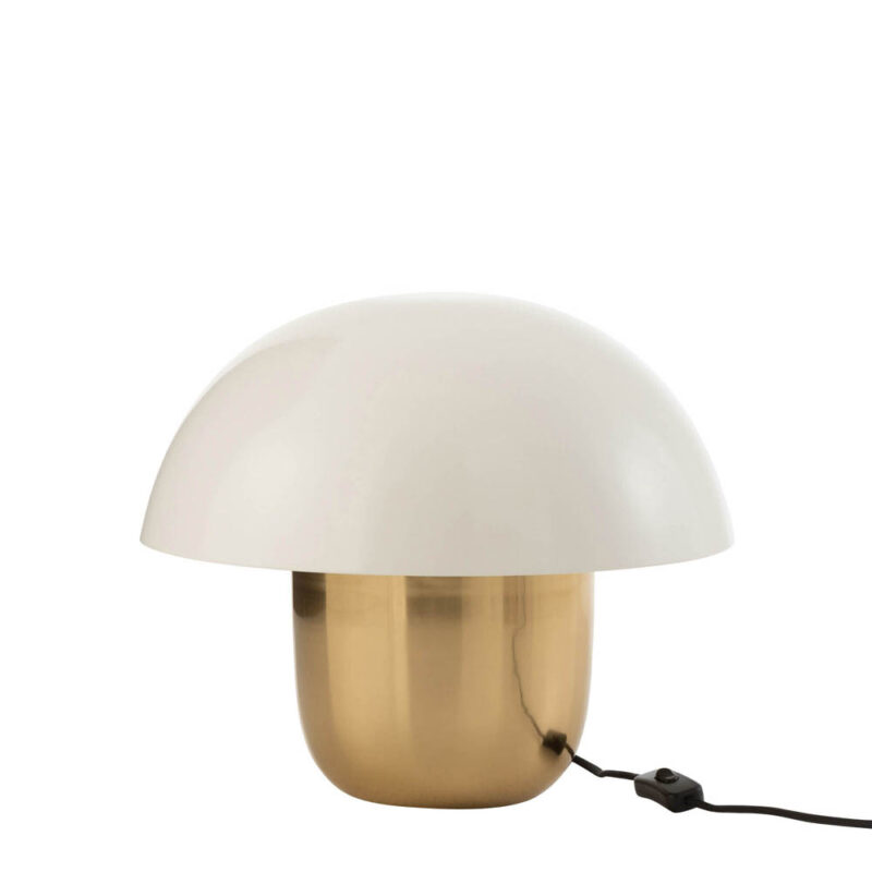 Klassische Gold mit weißer Tischlampe Pilz Jolipa Mushroom – Bild 2