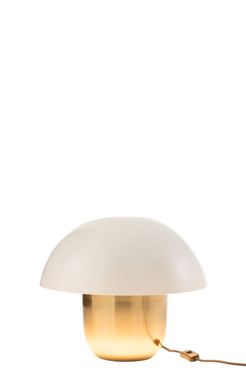 Klassische Gold mit weißer Tischlampe Pilz Jolipa Mushroom – Bild 4