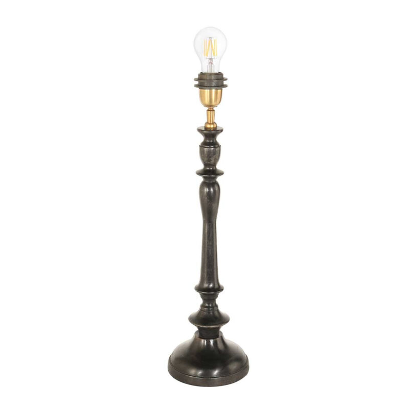Klassische runde Tischlampe in Braun-Schwarz Steinhauer Bois – Bild 14