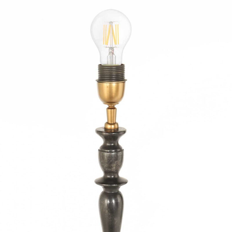 Klassische runde Tischlampe in Braun-Schwarz Steinhauer Bois – Bild 3