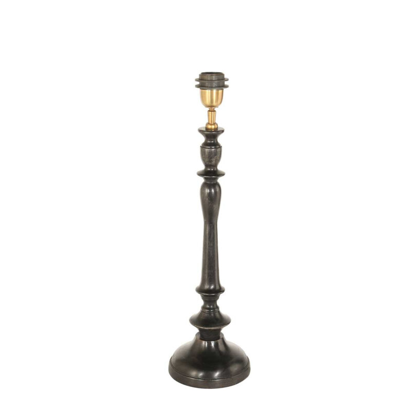 Klassische runde Tischlampe in Braun-Schwarz Steinhauer Bois – Bild 6