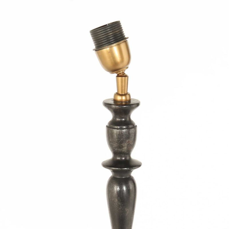 Klassische runde Tischlampe in Braun-Schwarz Steinhauer Bois – Bild 7