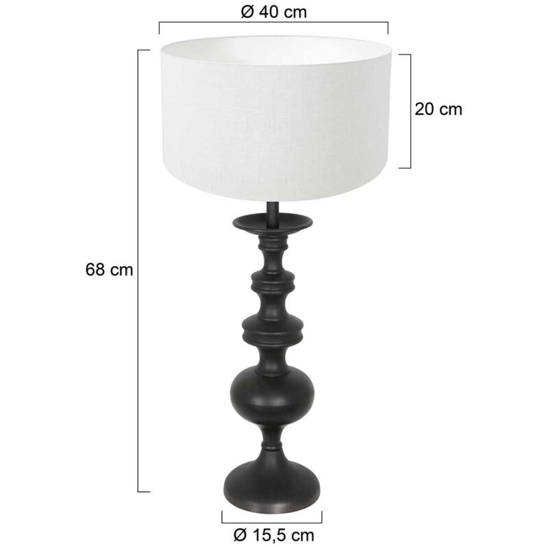 Klassische Tischlampe in zeitloser Optik Anne Light & Home Lyons – Bild 6