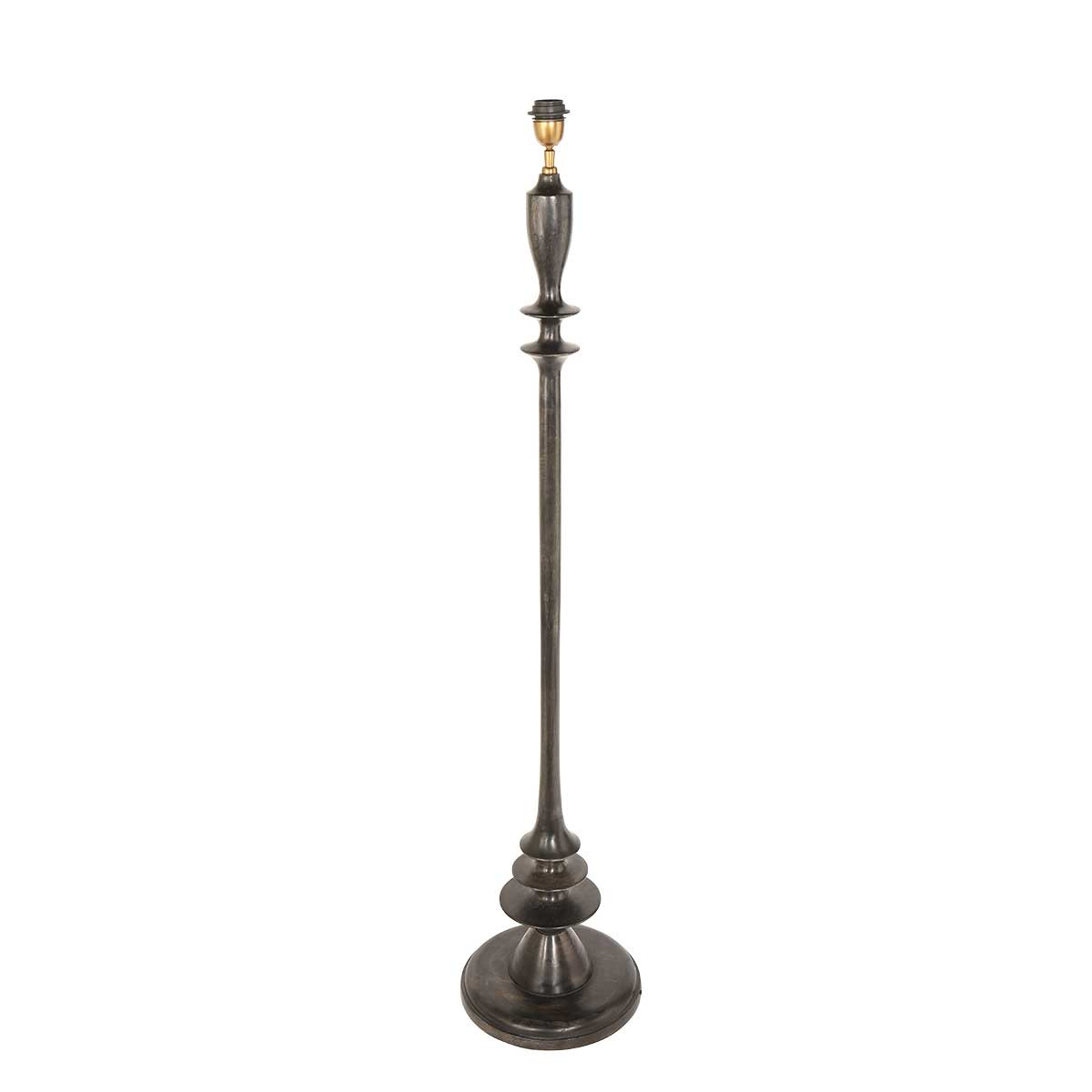 Klassischer Stehlampe mit rundem schwarzem Fuß Steinhauer Bois