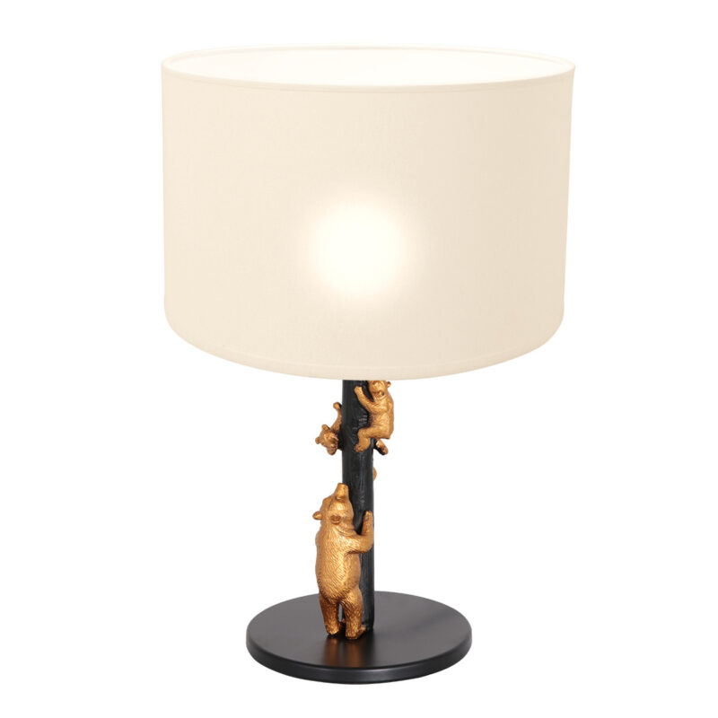 lampe-mit-barenfamilie-anne-light-&-home-animaux-mattglas-und-schwarz-8230zw