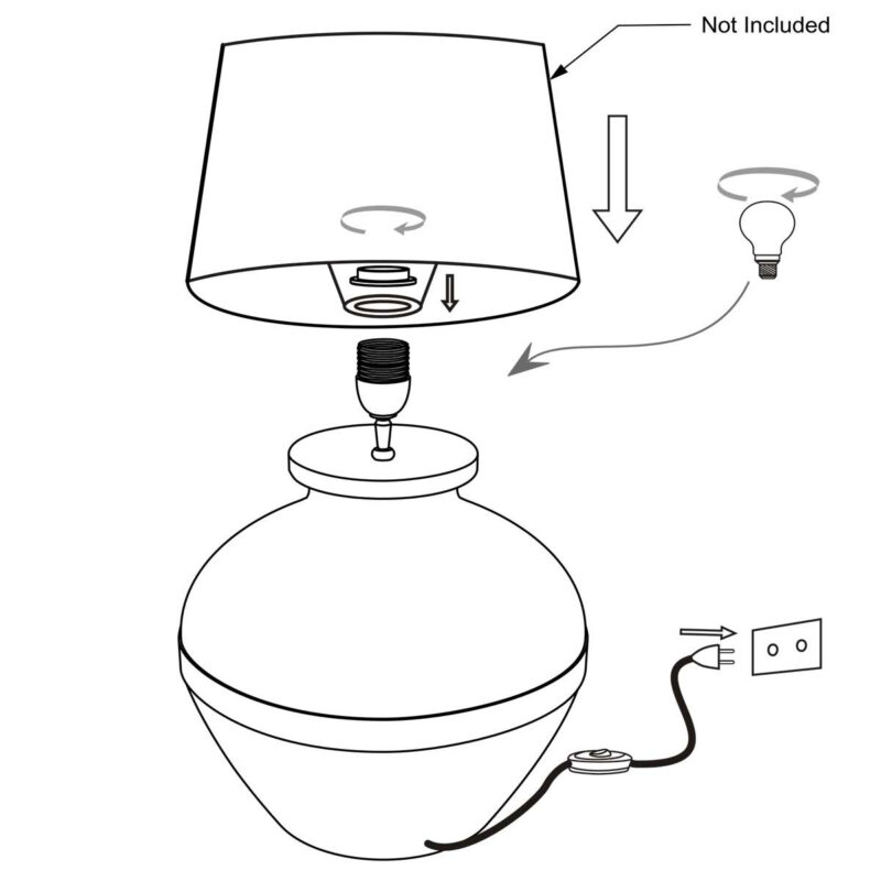 Ländliche schwarze Holztischlampe Anne Light & Home Lyons – Bild 8