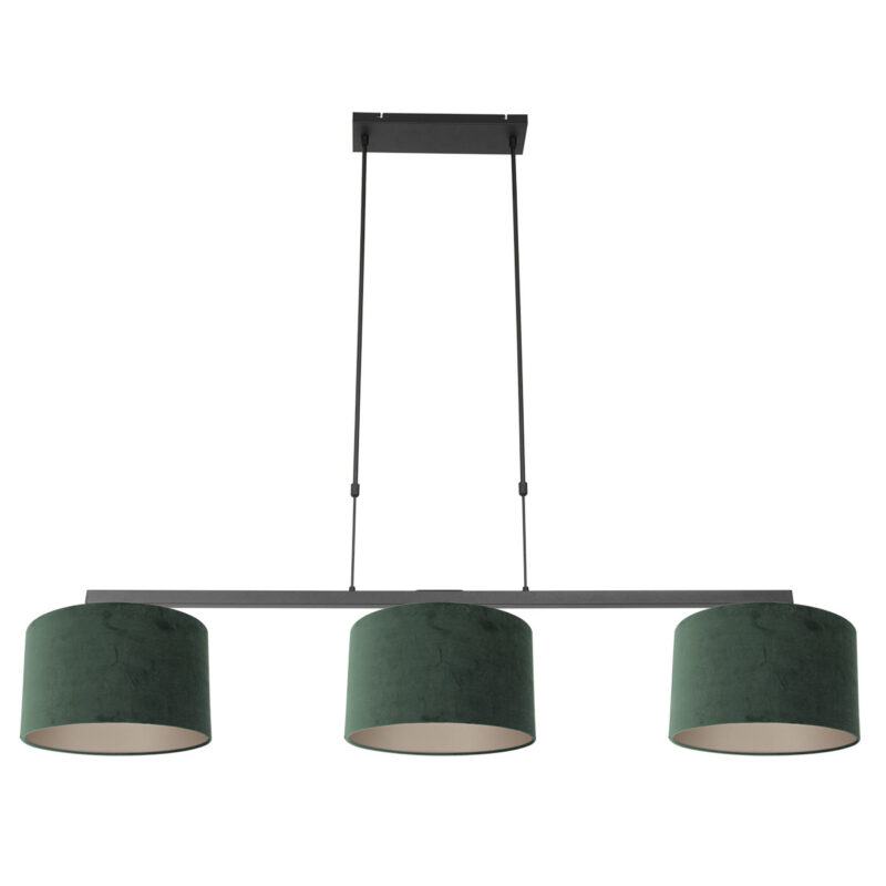 moderne-hohenverstellbare-hangelampe-steinhauer-stang-grun-und-schwarz-3463zw