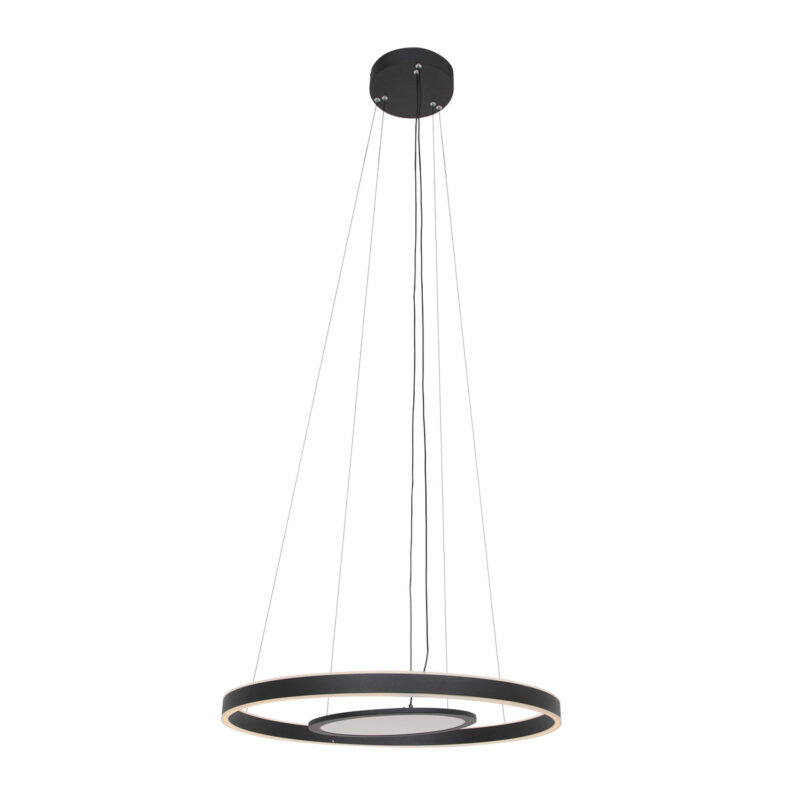 Moderne schwarze Metall-Hängeleuchte Steinhauer Ringlux – Bild 15