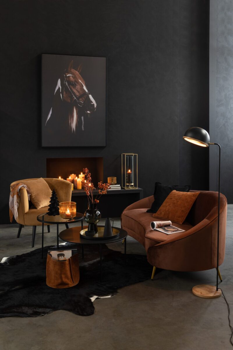 Moderne schwarze Stehlampe mit Holz Jolipa Evy – Bild 3