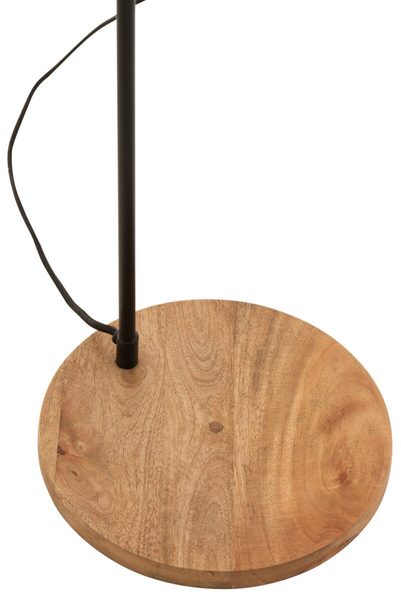 Moderne schwarze Stehlampe mit Holz Jolipa Evy – Bild 6