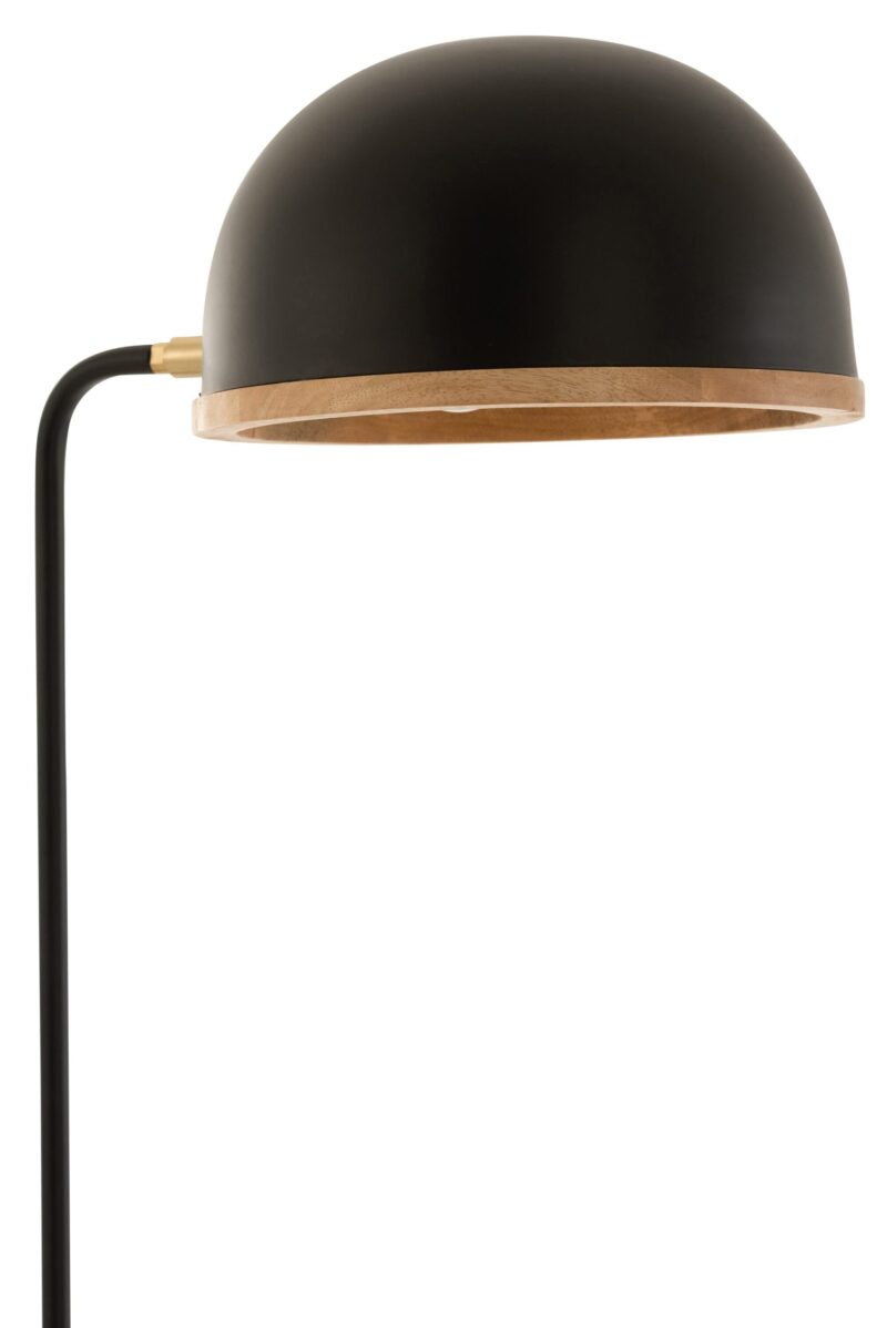 Moderne schwarze Stehlampe mit Holz Jolipa Evy – Bild 7
