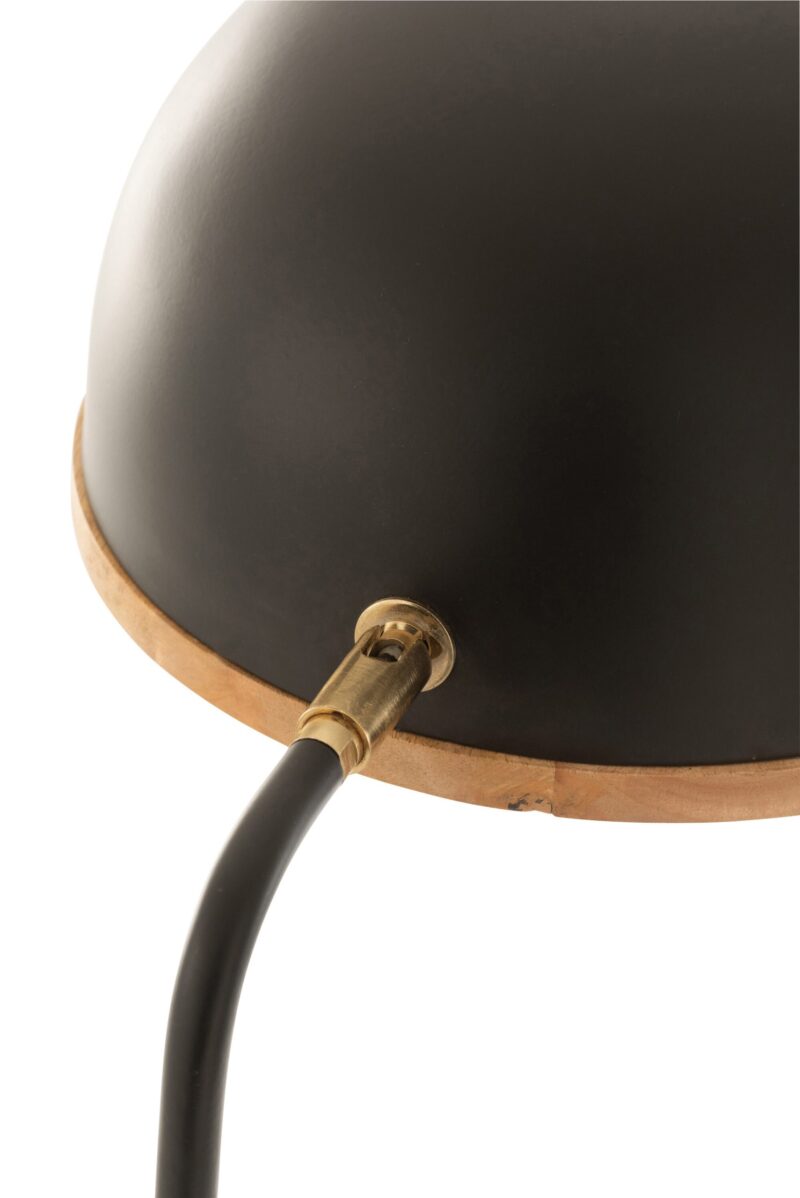 Moderne schwarze Stehlampe mit Holz Jolipa Evy – Bild 9