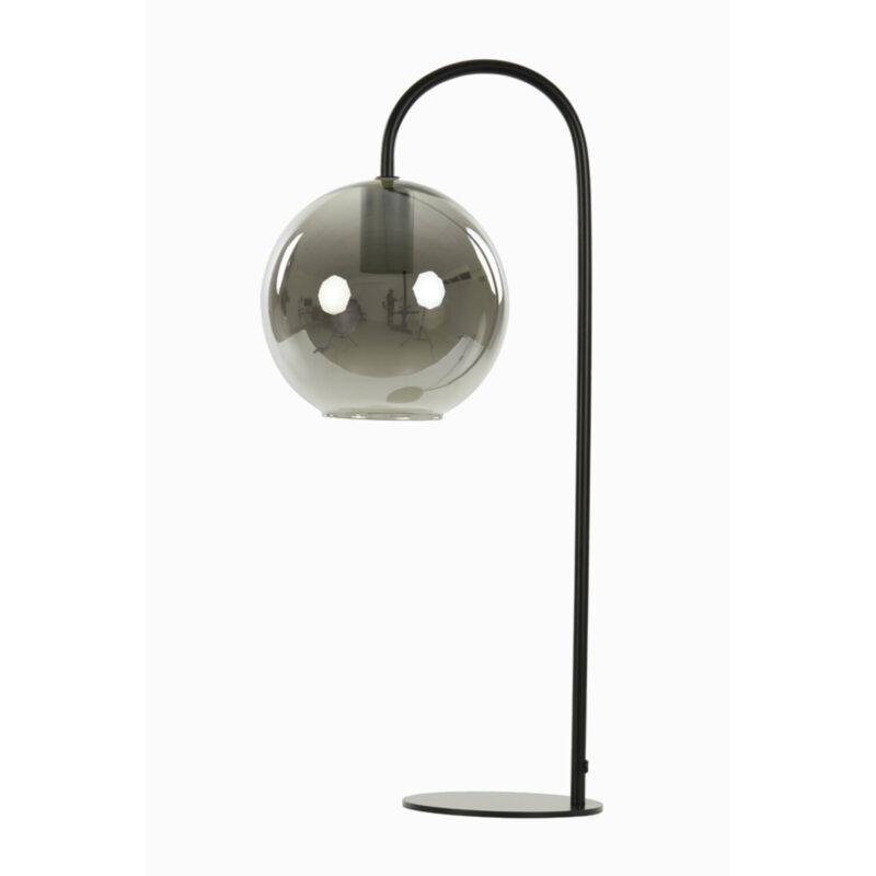 Moderne schwarze Tischlampe Glaskugel Light & Living Subar – Bild 2