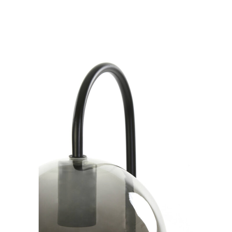 Moderne schwarze Tischlampe Glaskugel Light & Living Subar – Bild 4
