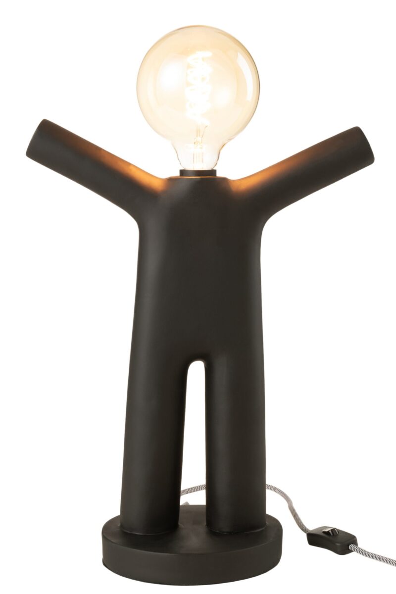 Moderne schwarze Tischlampe Menschenfigur Jolipa P'tit maurice poly – Bild 4