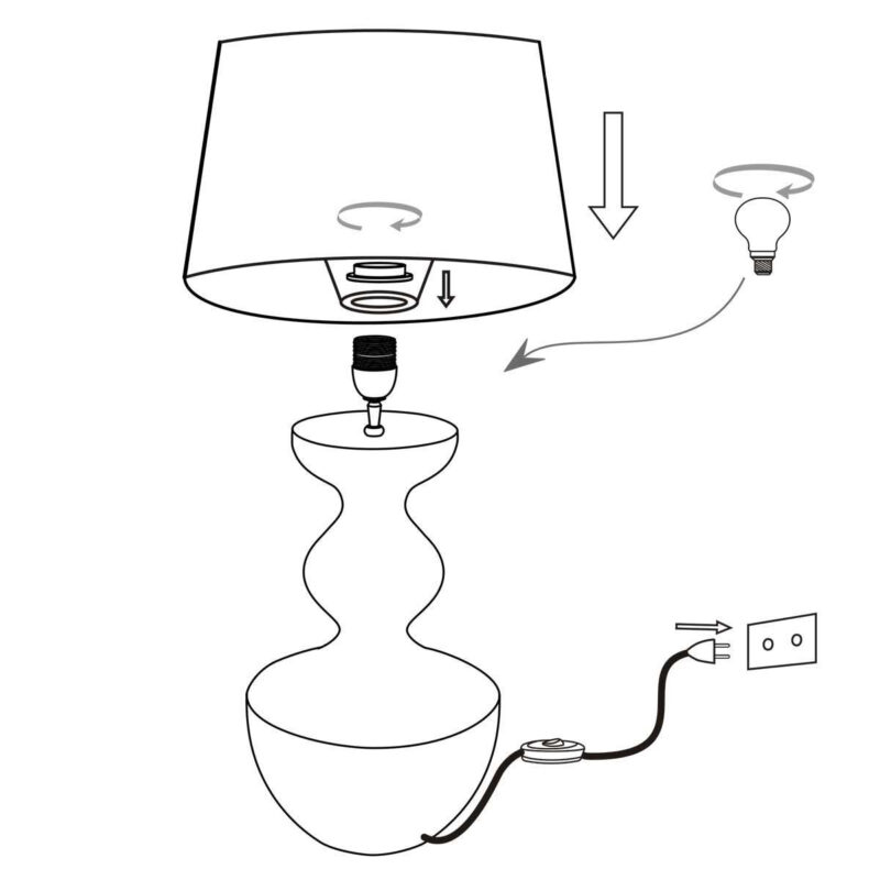 Moderne Tischlampe in attraktivem Design Anne Light & Home Lyons – Bild 8