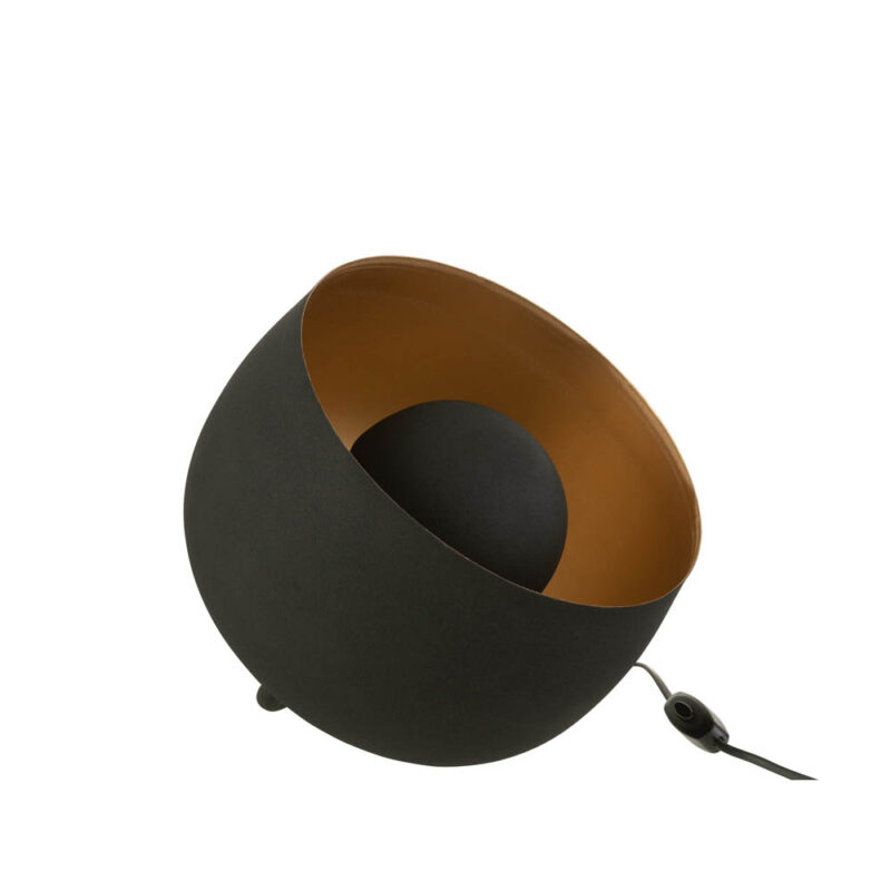Retro Gold mit schwarzer Tischlampe Jolipa Millie – Bild 2