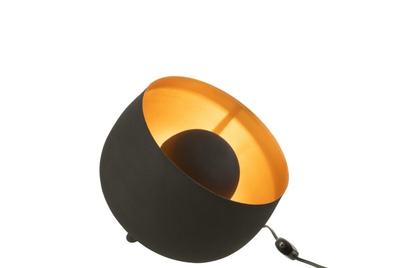 Retro Gold mit schwarzer Tischlampe Jolipa Millie – Bild 3