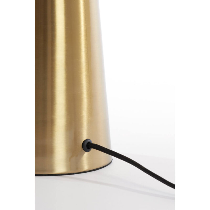 Retro goldene Tischlampe mit klarem Glas Light & Living Pleat – Bild 5