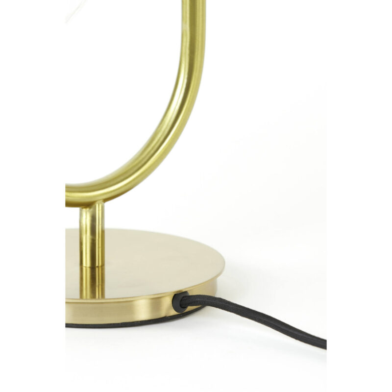 Retro goldene Tischlampe mit Rauchglas-Kugeln Light & Living Magdala – Bild 7