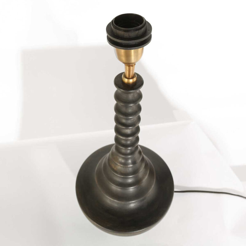 Retro schwarze Tischlampe mit orangenem Schirm Steinhauer Bois – Bild 10