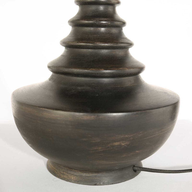 Retro schwarze Tischlampe mit orangenem Schirm Steinhauer Bois – Bild 12