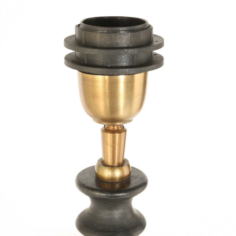 Retro schwarze Tischlampe mit orangenem Schirm Steinhauer Bois – Bild 4