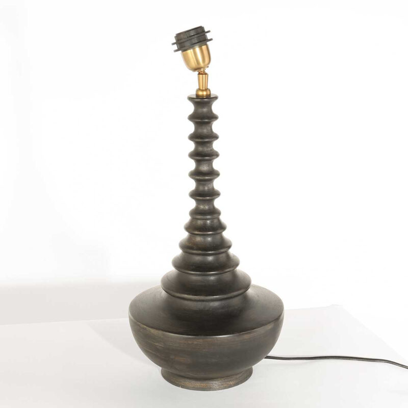 Retro schwarze Tischlampe mit orangenem Schirm Steinhauer Bois – Bild 7