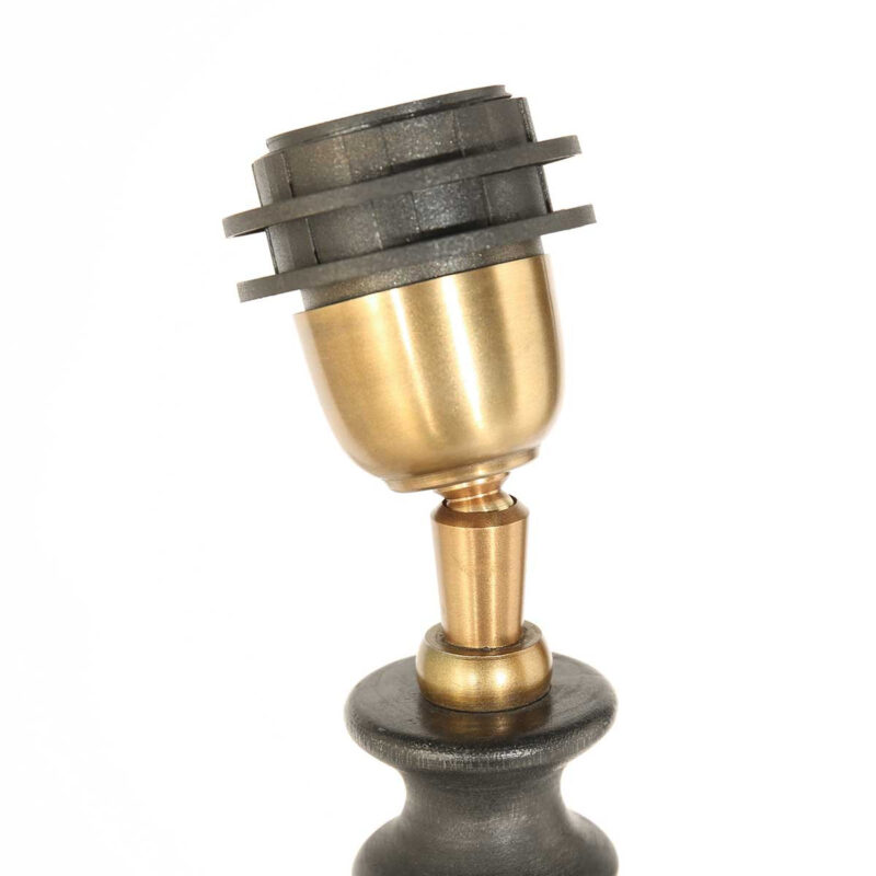 Retro schwarze Tischlampe mit orangenem Schirm Steinhauer Bois – Bild 8