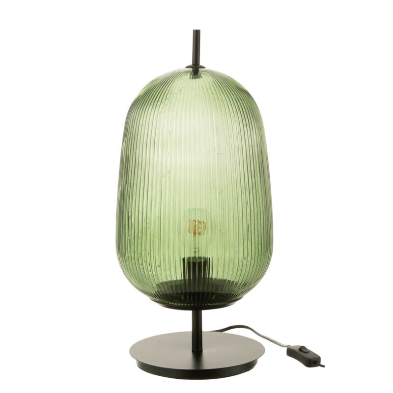 Retro Tischlampe grünes Glas Jolipa Oasis – Bild 2