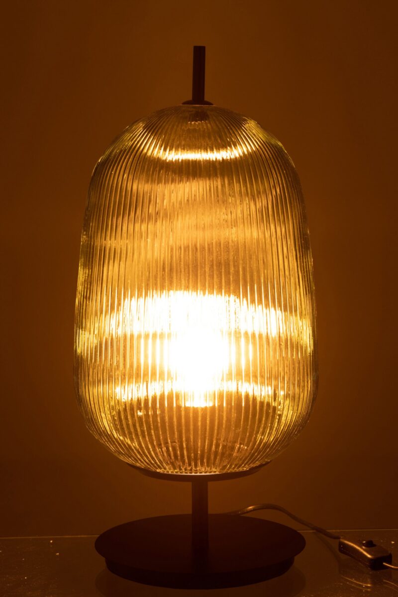 Retro Tischlampe grünes Glas Jolipa Oasis – Bild 4
