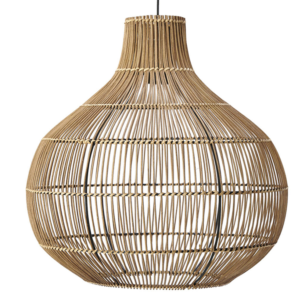 Rustikale kugelförmige Rattan Hängelampe Light & Living Pacino