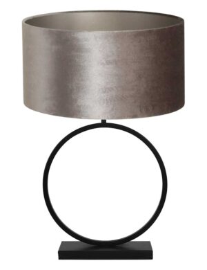 schwarze-runde-tischlampe-mit-silbernem-schirm-light-&-living-liva-silber-und-schwarz-3606zw