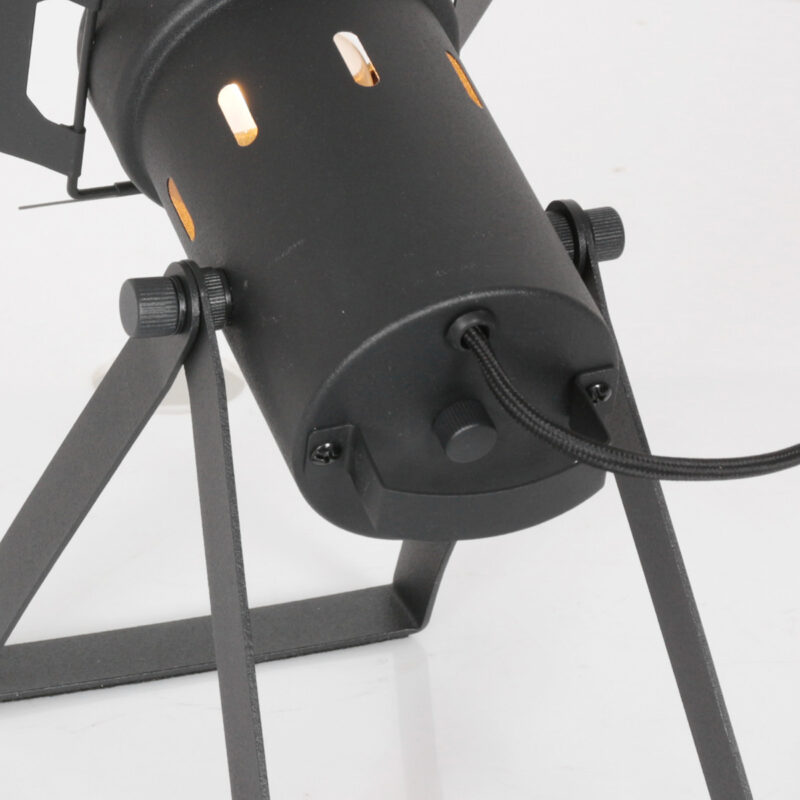 Schwarze schwenkbare Retro-Industrielle Tischlampe Mexlite Carree – Bild 4