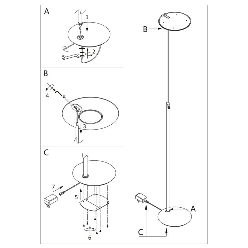 stehendes-led-licht-zum-aufhellen-steinhauer-zenith-led-stahl-und-mattglas-1477st-9