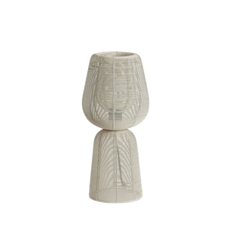 Helle Rattan-Tischlampe Light & Living Aboso