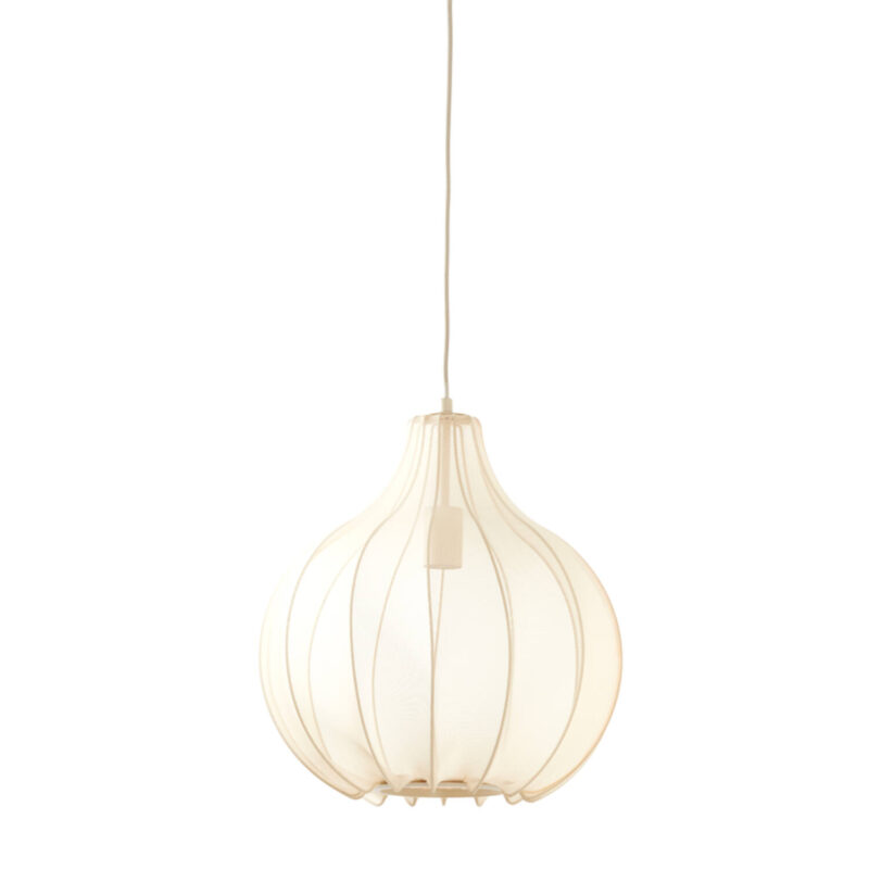Runde sandfarbene Hängeleuchte Light & Living Elati