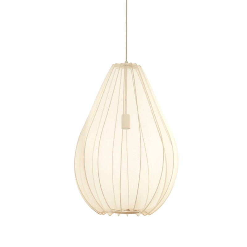 Sandfarbene durchsichtige Hängeleuchte Light & Living Itela