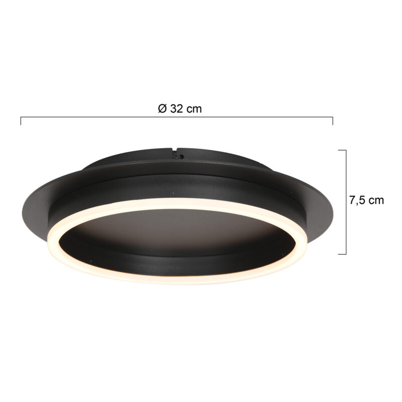 Deckenleuchte Ringlux 3655ZW Schwarz Ø32 2000 Lumen Steinhauer Ringlux – Bild 7