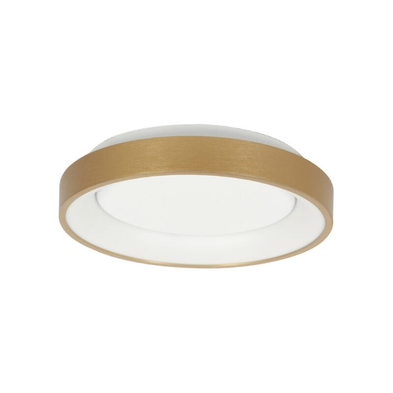 Goldene Minimalistische LED Deckenlampe Steinhauer Ringlede – Bild 2