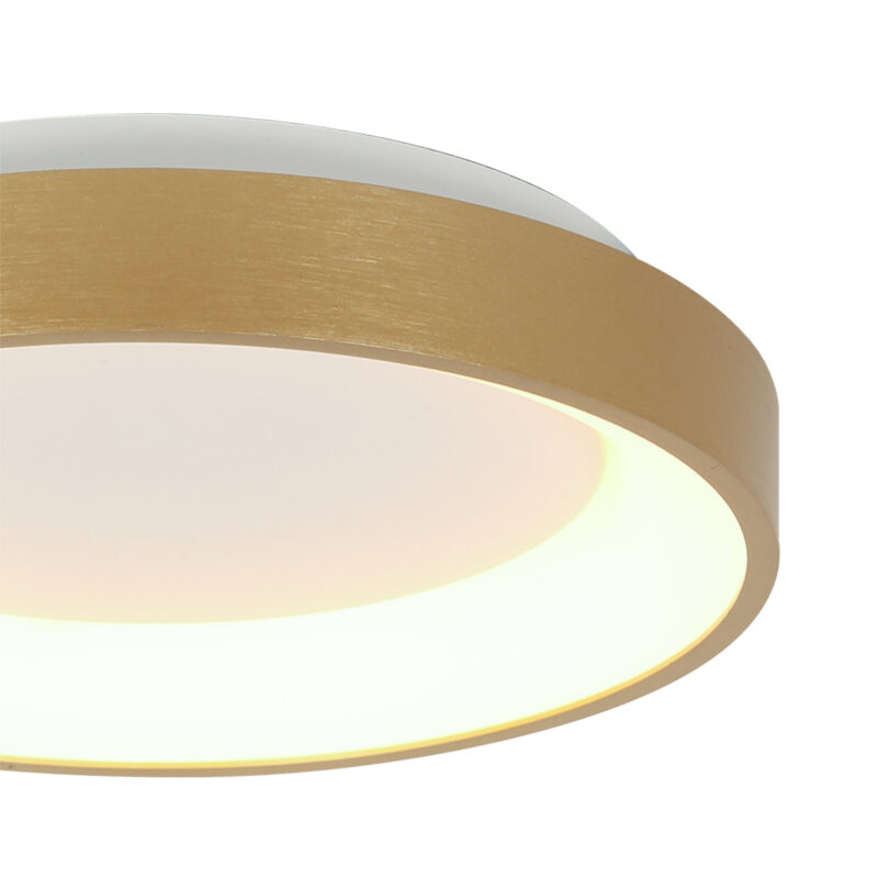 Goldene Minimalistische LED Deckenlampe Steinhauer Ringlede – Bild 3